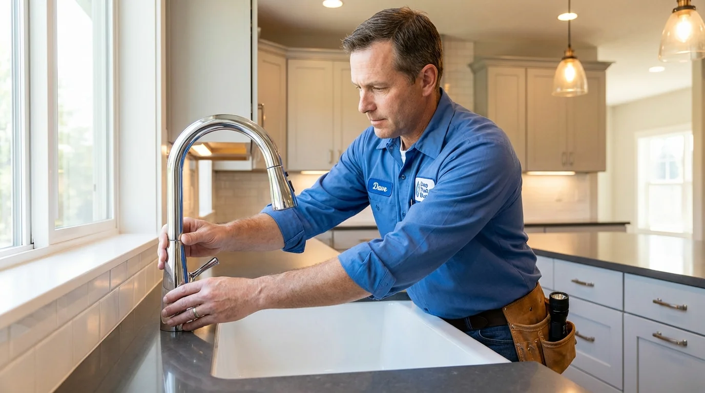 Kitchen faucet installation by Johns Plumbing LLC in Shaw